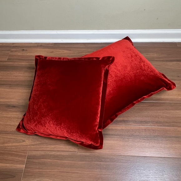 Other - Red Velvet Throw Pillows,goose down